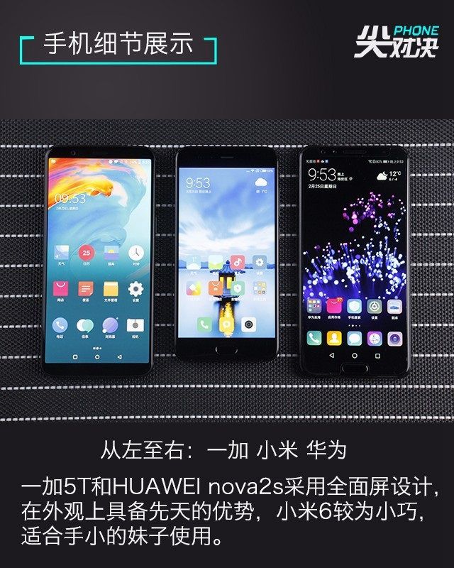 一加5T、華為Nova2s、小米6比照評(píng)測(cè) 誰(shuí)更超值？