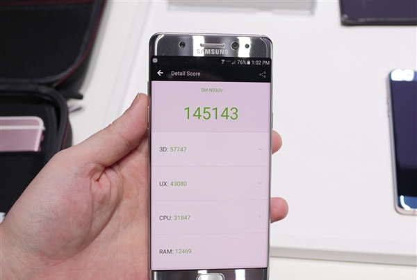 三星Note7跑分出爐：較S7再進步6%