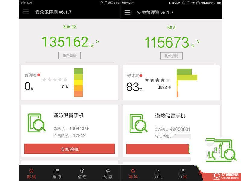 聯(lián)想ZUK Z2小米5比照評(píng)測(cè)